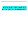 SOPHIA CONFLICT RESOLUTION MILESTONE 1| SOPHIA ELECTIVE