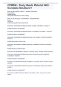 CPMSM - Study Guide Material With Complete Solutions&excl;&excl;