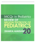 TESTBANK FOR NELSON TEXTBOOK OF PEDIATRICS 20TH EDITION LATEST GUIDE SOLUTION COMPLETE GUIDE.