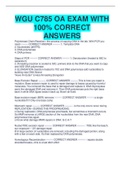 WGU C785 OA EXAM WITH 100&percnt; CORRECT ANSWERS