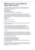 Final exam review NURS 570 Rated 100&percnt; Correct&excl;&excl;