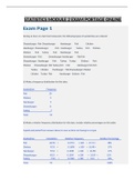 STATISTICS MODULE 2 EXAM PORTAGE ONLINE