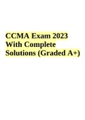 CCMA Exam 2023 With Complete Solutions &lpar;Graded A&plus;&rpar;