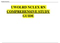 UWOLRD NCLEX RN  COMPREHENSIVE STUDY  GUIDE ALL CHAPTERS COMBINED