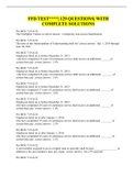 FFD TEST&ast;&ast;&ast;&ast;&vert; 129 QUESTIONS&vert; WITH COMPLETE SOLUTIONS