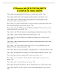 FFD exam&vert; 60 QUESTIONS&vert; WITH COMPLETE SOLUTIONS