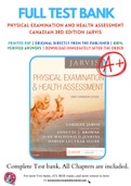 Test Bank for Physical Examination and Health Assessment - Canadian 3rd Edition by Carolyn Jarvis Chapter 1-31 Complete Guide A+