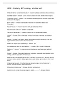 HESI - Anatomy & Physiology practice test