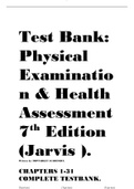 Test Bank for Physical Examination and Health Assessment 7th edition by Jarvis