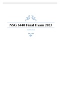 NSG 6440 Final Exam 2023 100% Verified | Actual Screenshots
