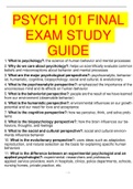 PSYCH 101 FINAL EXAM STUDY GUIDE
