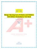 Wong's Nursing Care of Infants and Children 11th Edition Hockenberry Test Bank