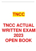 TNCC ACTUAL WRITTEN EXAM 2023 OPEN BOOK WITH COMPLETE SOLUTION