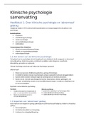 Samenvatting Klinische psychologie, ISBN: 9789001846244 Klinische Psychologie