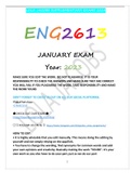 ENG2613 SUPPLEMENTARY EXAM ANSWERS 2023