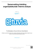 Samenvatting Inleiding organisatiekunde interne analyse