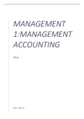 Management 1 - theorie periode 3 en 4 (Management Accounting)