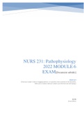 NURS 231&colon; Pathophysiology  2022 MODULE 6 EXAM