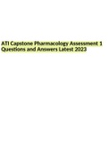 ATI Capstone Pharmacology Assessment 1 Questions and Answers Latest 2023.