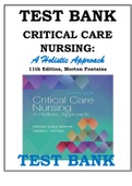 TEST BANK FOR CRITICAL CARE NURSING: A HOLISTIC APPROACH 11TH EDITION MORTON FONTAINE 