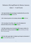 Defensive Driving Wheels In Motion (Quiz 1 - 6 and Exam) Questions and Answers (2022/2023) (Verified Answers)