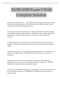 NURS 6500 Exam 3 With Complete Solution