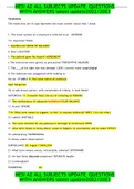 HESI A2 ALL SUBJECTS UPDATE QUESTIONS WITH ANSWERS latest update2022&sol;2023