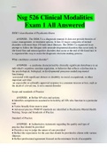 Nsg 526 Clinical Modalities Exam 1 All Answered