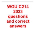 WGU C214 2023 questions and correct answers