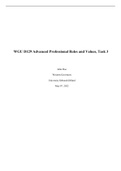 WGU D129 Advanced Professional Roles and Values, Task 3