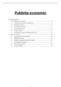 Samenvatting Publieke economie - academiejaar 2022-2023. Inclusief formules