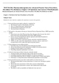 TEST BANK&semi; Pharmacotherapeutics for Advanced Practice Nurse Prescribers&comma; 5th edition Woo Robinson&period; Chapter 1-55 Questions And Answers With Rationales