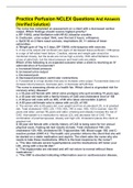 Practice Perfusion NCLEX Questions And Answers &lpar;Verified Solution&rpar;
