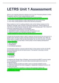 LETRS Assessments Exams PACKAGE DEAL&vert; BUNDLE contains the latest unit assessment quiz with correct and verified answers Latest 2023&sol;2024 - Download to score A