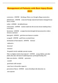 Management of Patients with Burn Injury Exam 2023
