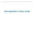 NSG 6020 Final Exam – Question and Answers Graded A