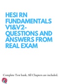 HESI RN FUNDAMENTALS V1&V2-QUESTIONS AND ANSWERS FROM REAL EXAM