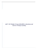 A&P 1 101 Module 2 Exam (GRADED A) Questions and Answers- Portage Learning
