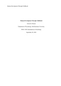 Human Development Through Childhood
