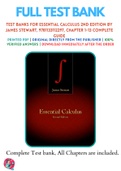 Test Banks For Essential Calculus 2nd Edition by James Stewart, 9781133112297, Chapter 1-13 Complete Guide