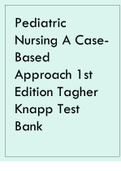 Pediatric Nursing A Case-Based Approach 1st Edition Tagher Knapp Test Bank.