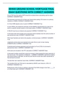 XINNIX GROUND SCHOOL MORTGAGE FINAL EXAM QUESTIONS WITH CORRECT ANSWERS