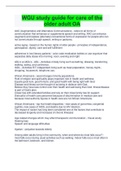 WGU study guide for care of the  older adult OA