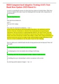 HESI Computerized Adaptive Testing &lpar;CAT&rpar; Test Bank New Update 2023 Rated A&plus;