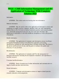WGU - C468 Information Management and the Application of Technology With Complete Solution 2023
