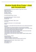Shadow Health Brian Foster - chest  pain focused exam