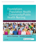TEST BANK FOR FOUNDATION OF POPULATION HEALTH FOR COMMUNITY (PUBLIC HEALTH NURSING) 5TH EDITION - STANHOPE 