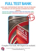 Solutions Manual for Logic and Contemporary Rhetoric: The Use of Reason in Everyday Life 12th Edition by Nancy M. Cavender, Howard Kahane