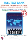Test Bank for International Management: Managing Across Borders and Cultures, Text and Cases 9th Edition by Helen Deresky Chapter 1-11 Complete Guide
