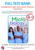 Test Bank Microbiology: Basic and Clinical Principles 2nd Edition By  Lourdes P. Norman-McKay Chapter 1-21 Updated Guide 2022 - 2023